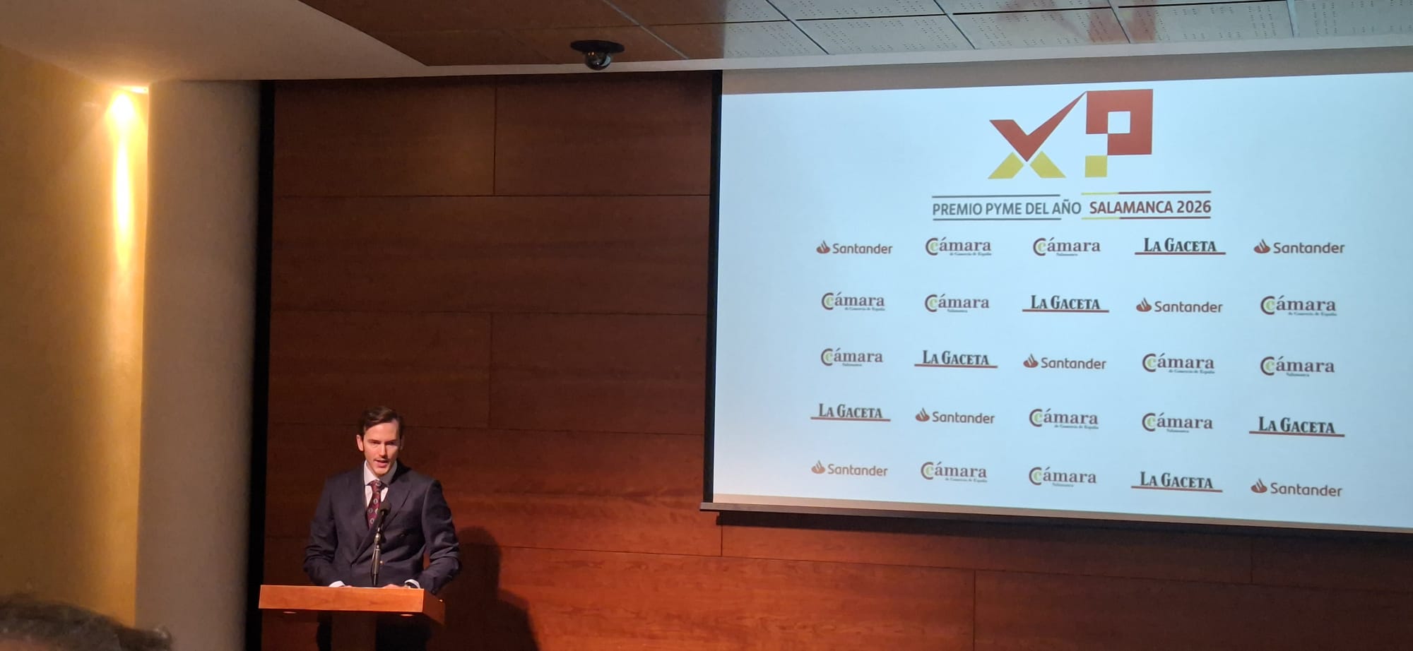 Rubén Tejada Gallego en la entrega del Accésit Pyme del Año Salamanca 2026 Formación y Empleo